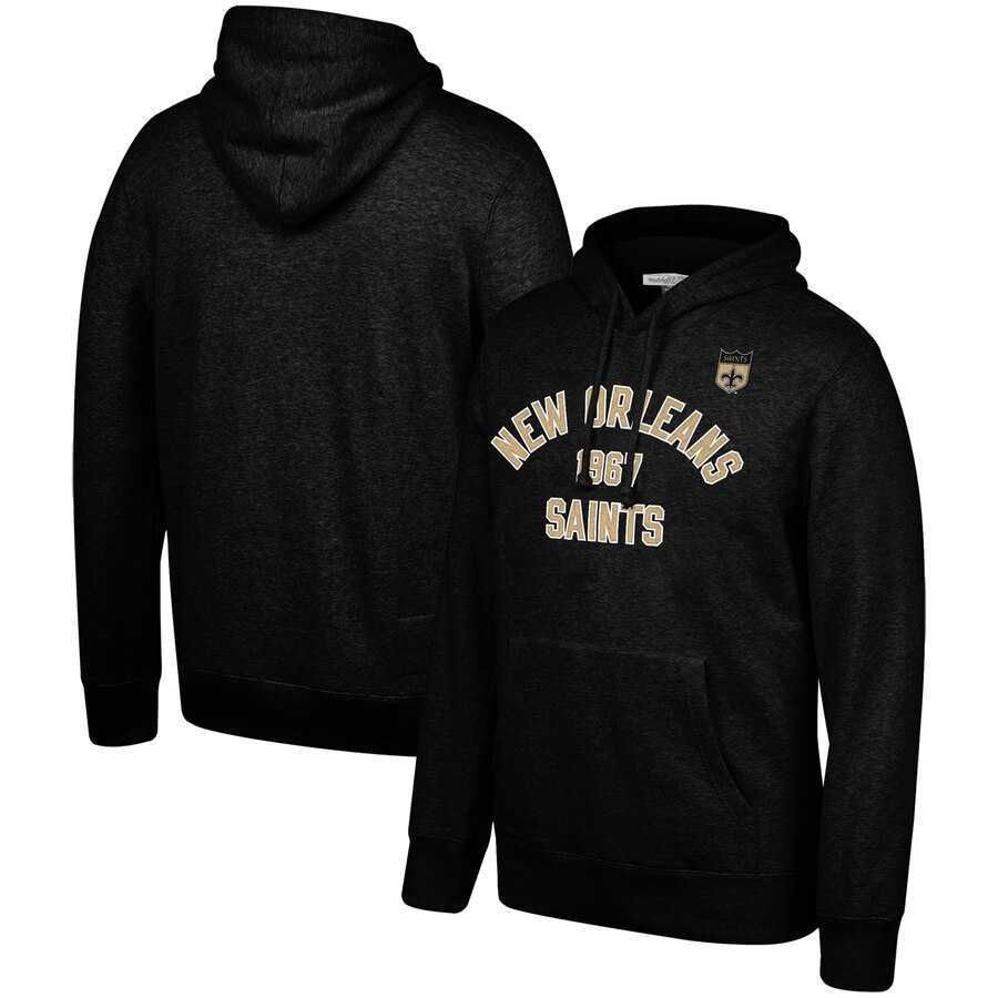 New Orleans Saints Mitchell & Ness Team History Pullover Hoodie Black,We sell and wholesale New Orleans Saints Mitchell & Ness Team History Pullover Hoodie Black on line form chian!